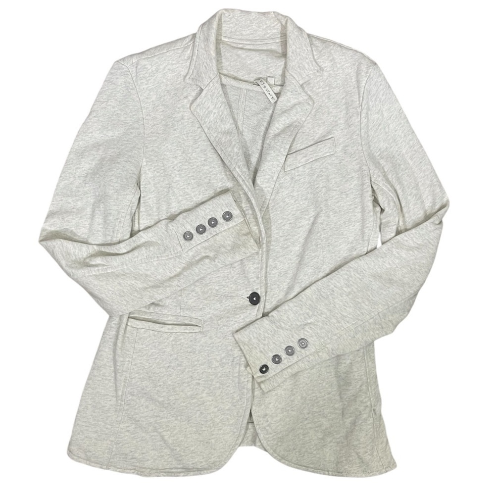 Grey State City Blazer Cream Heather Women size 4